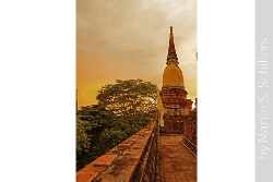 Ayutthaya - Aussciht vom Dach eines Tempels