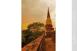 Ayutthaya - Aussciht vom Dach eines Tempels