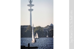 Hamburg Segelboot auf der Alster
