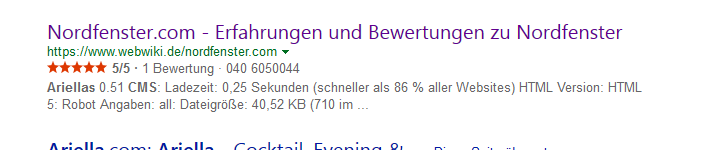Ariellas 0.51 CMS Top Geschwindigkeit