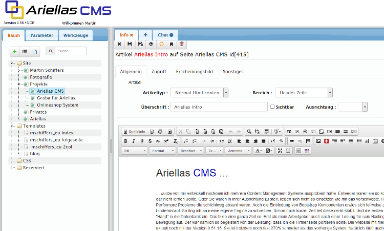 Ariellas Document Fenster